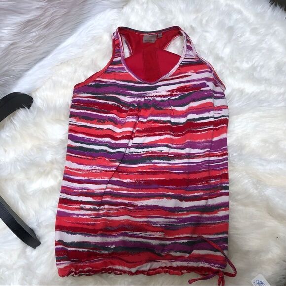 Athleta Top Size Large Vibrant Colors Built in Bra - Picture 11 of 13